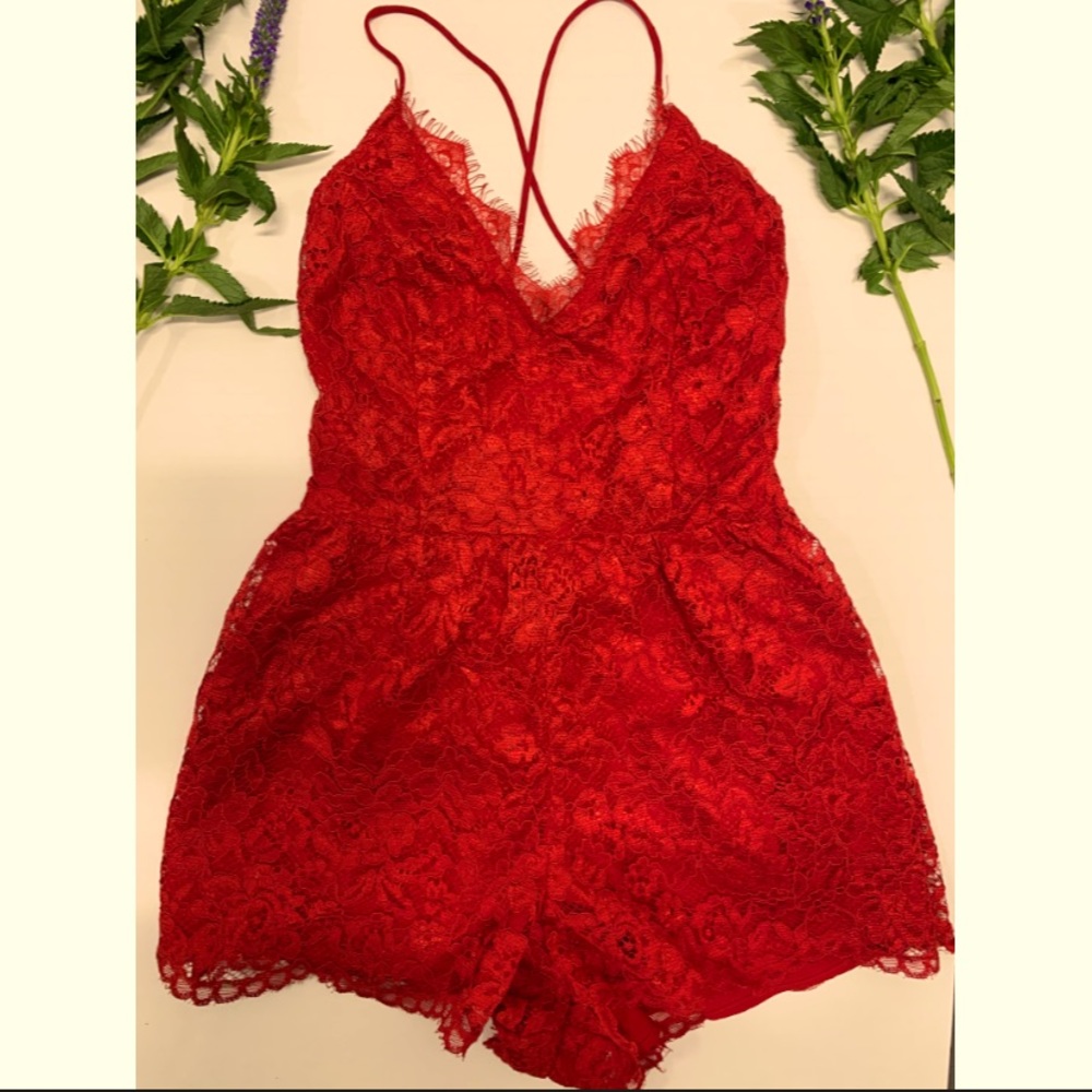 REVOLVE NBD Red Romper Summer 4th of July XS